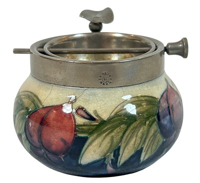 Lot 141 - Moorcroft Plum Wisteria Pattern Ashtray.