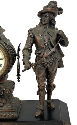 Lot 193 - Ansonia Double Figural Mantle Clock.