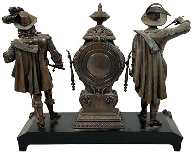 Lot 193 - Ansonia Double Figural Mantle Clock.