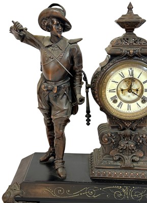 Lot 193 - Ansonia Double Figural Mantle Clock.