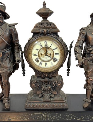 Lot 193 - Ansonia Double Figural Mantle Clock.