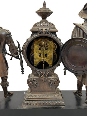 Lot 193 - Ansonia Double Figural Mantle Clock.