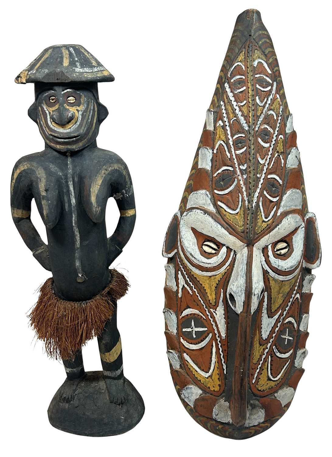 Lot 99 - Papua New Guinea Mask and Figure.