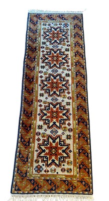 Lot 131 - Handmade Pure Wool Kazak Runner.