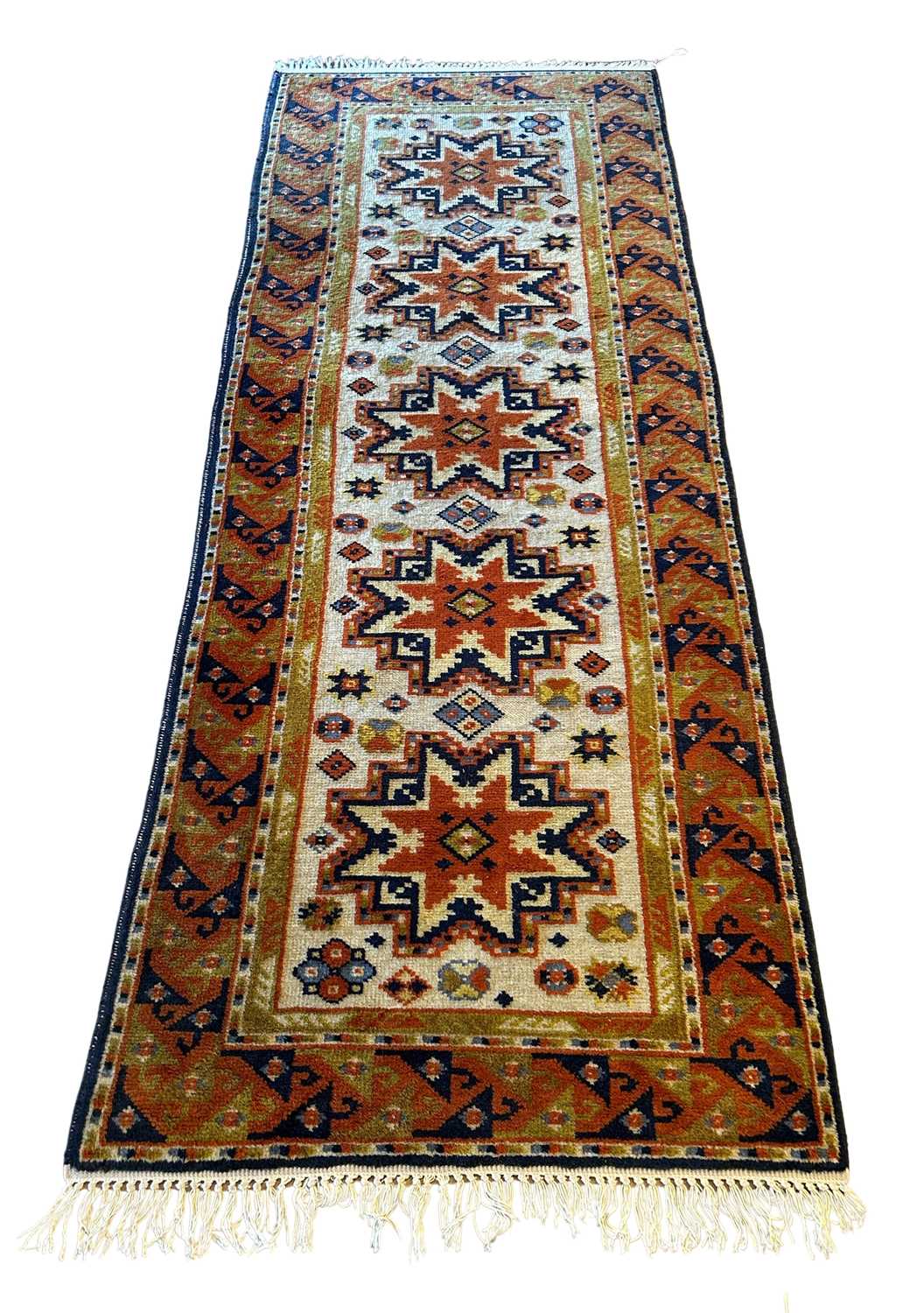 Lot 131 - Handmade Pure Wool Kazak Runner.