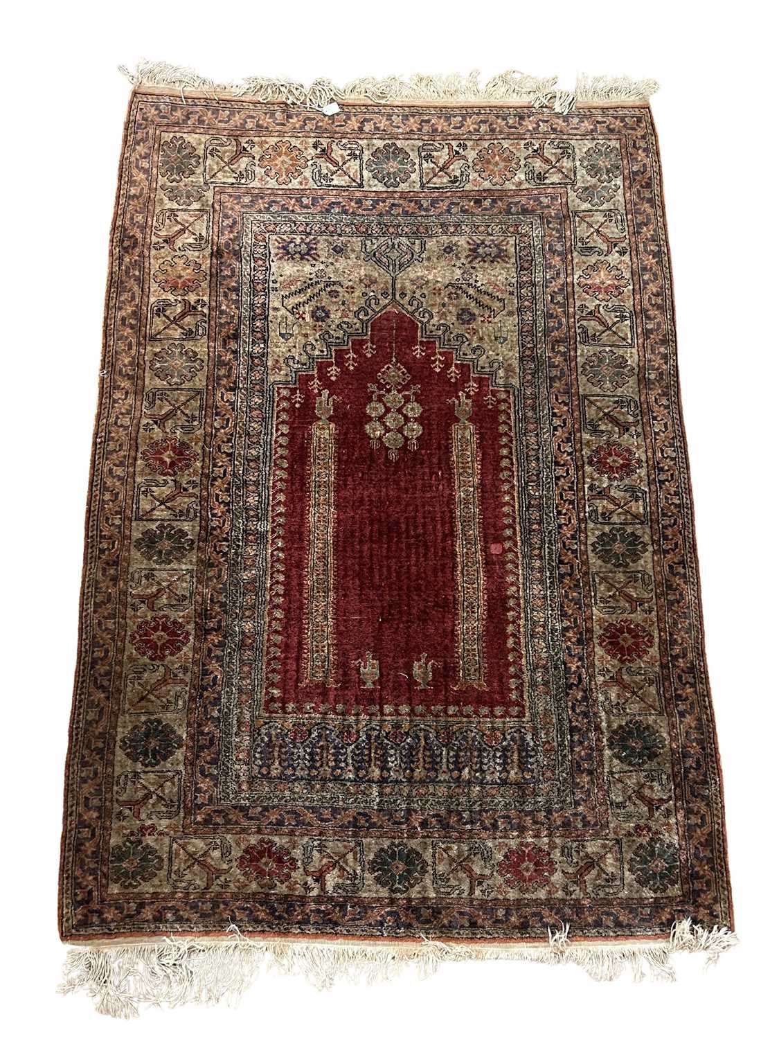 Lot 138 - Art Silk Anatolian Prayer Rug.