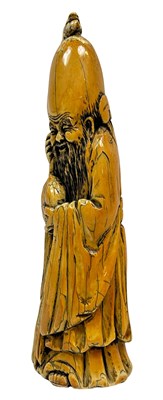 Lot 185 - Chinese Shouxing Carved Ivory Figurine.