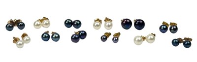 Lot 188 - Twelve Assorted Pairs of Freshwater Pearls.