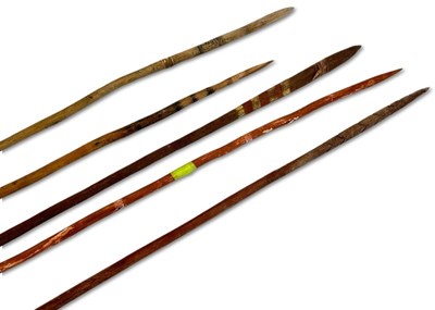 Lot 100 - 4 x Spears and 1 Spear Thrower.