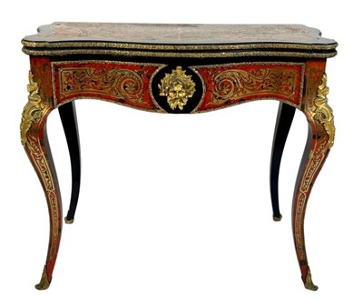 Lot 116 - French Boulle Marquetry Games Table.