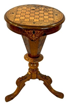 Lot 112 - Small Walnut Marquetry Games Table.