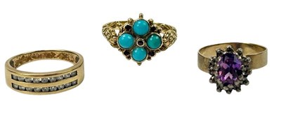 Lot 231 - Three Gem Set Rings.
