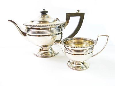 Lot 324 - Silver Teapot and Milk Jug.