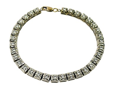 Lot 282 - A Diamond Tennis Bracelet.