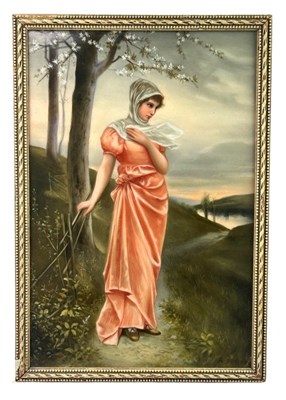 Lot 161 - KPM Painted Plaque.