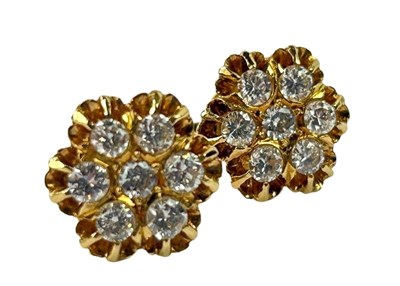 Lot 270 - Pair of Diamond Earrings.