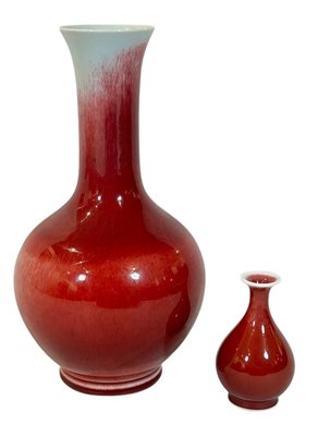 Lot 169 - Two Chinese Red Vases.