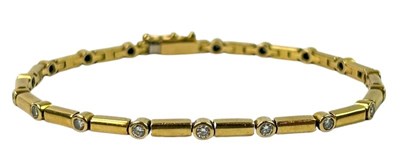 Lot 276 - A Gold Diamond Bracelet.