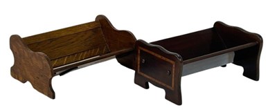 Lot 158 - Two Wooden Book Troughs.
