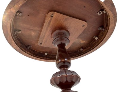 Lot 109 - Antique Round Side Table with Glass Top.