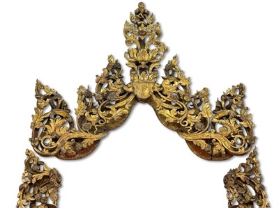 Lot 116 - A Burmese Carved Gilt Wood Door Frame 19th Century.