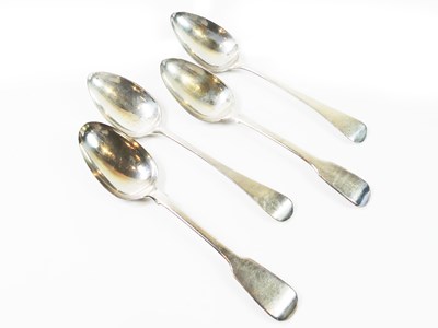 Lot 315 - Four Georgian Sterling Silver Table Spoons.