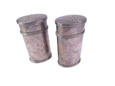 Lot 324 - Silver Salt and Pepper Shaker.