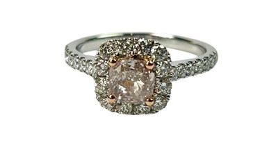 Lot 224 - Pink Diamond Ring.