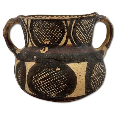 Lot 211 - Painted Pottery Pot Certified by Dragon Culture Hong Kong.