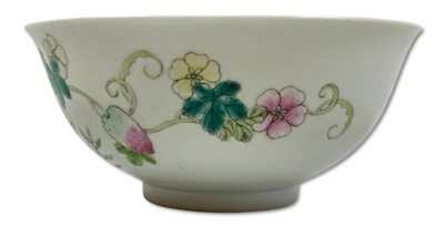 Lot 181 - Famille-Rose White Porcelain Bowl.