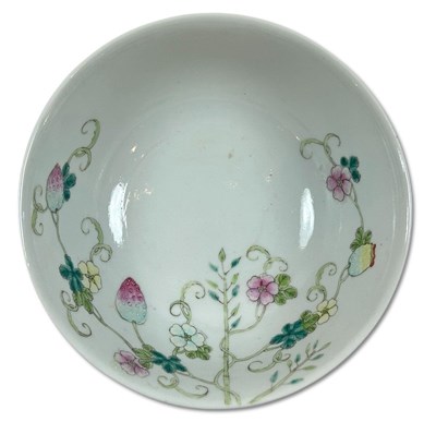 Lot 181 - Famille-Rose White Porcelain Bowl.