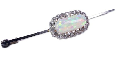 Lot 199 - Quality Opal and Diamond Brooch.