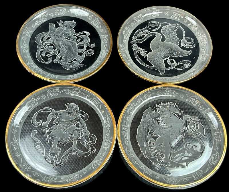 Lot 162 - A Group of Morgantown Celestial Crystal Plates.