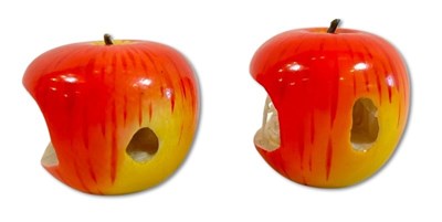 Lot 174 - Pair of Carved Japanese Ivory Apples.