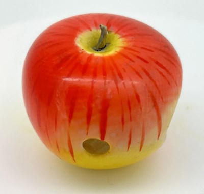 Lot 174 - Pair of Carved Japanese Ivory Apples.