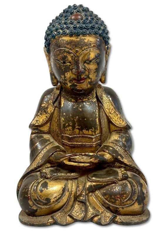Lot 184 - Bronze Seated Buddha Shakyamuni.