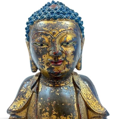Lot 184 - Bronze Seated Buddha Shakyamuni.
