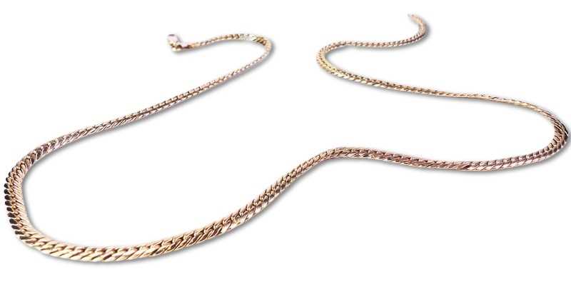 Lot 192 - A Hollow 9ct Chain and Brooch.