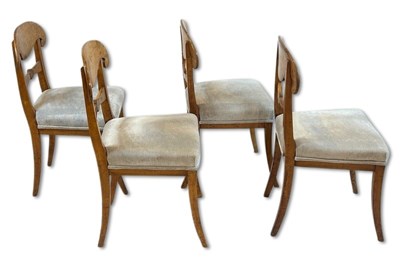 Lot 128 - A Set of Four Biedermeier Chairs.