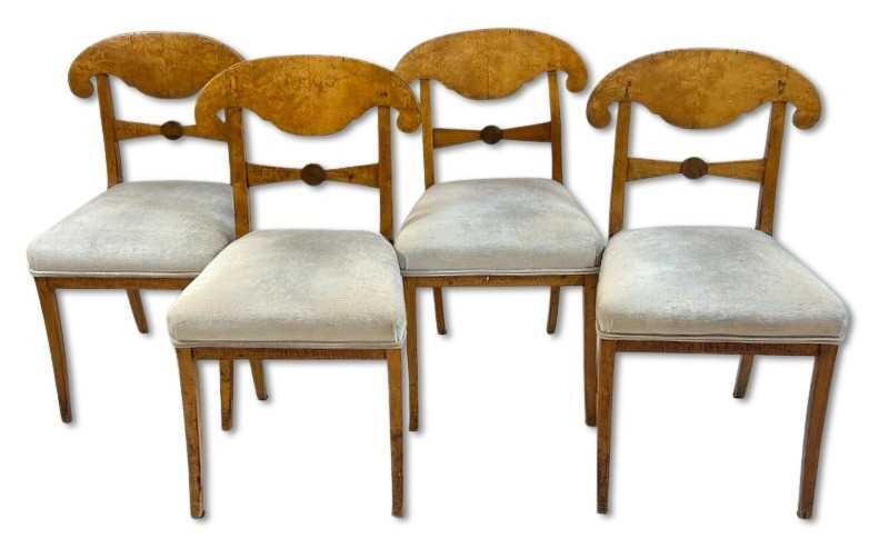 Lot 128 - A Set of Four Biedermeier Chairs.