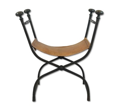Lot 112 - Antique Iron Savonarola Chair.