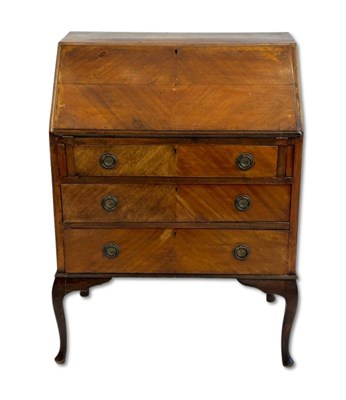 Lot 117 - Queen Anne Style Mahogany Antique Writing Bureau.