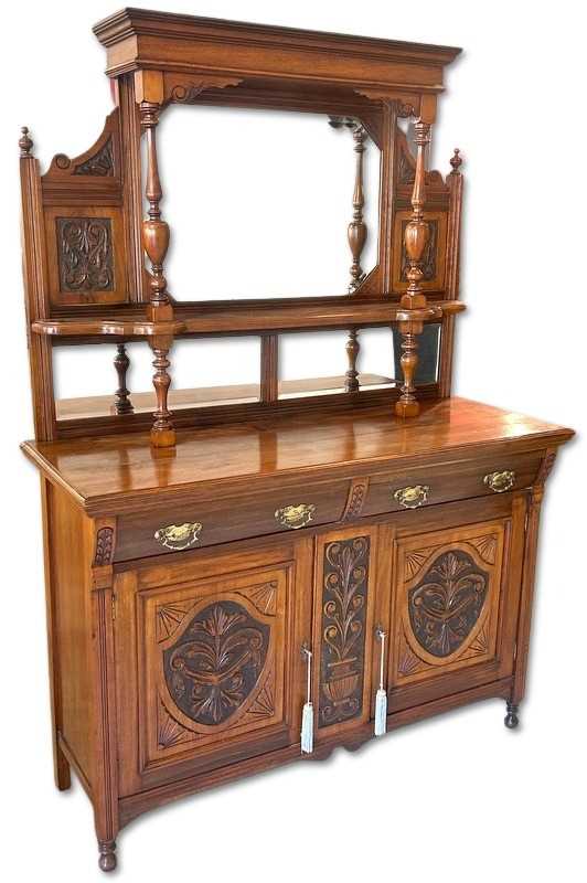 Lot 120 - Mahogany Mirrored Sideboard.