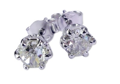 Lot 291 - Diamond Old European Cut Earrings.