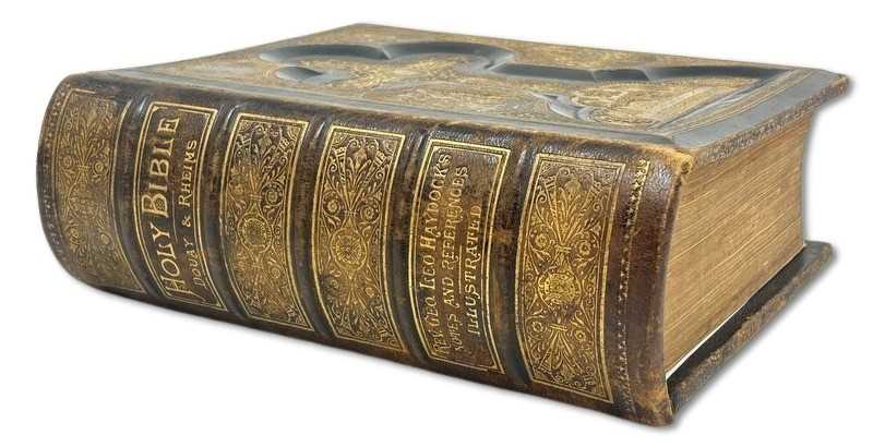 Lot 108 - 19th Century Canonical Bible by Douey & Rheims.