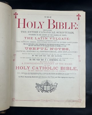 Lot 108 - 19th Century Canonical Bible by Douey & Rheims.