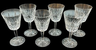 Lot 171 - Six Waterford Crystal White Wine Glasses.