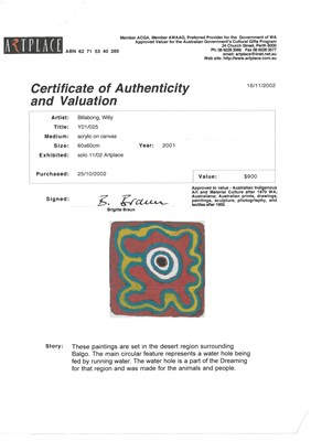 Lot 76 - Willy Billabong 1925-2005.