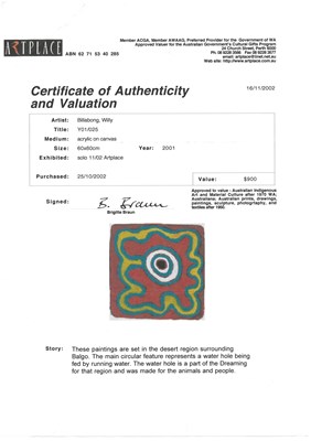 Lot 76 - Willy Billabong 1925-2005.