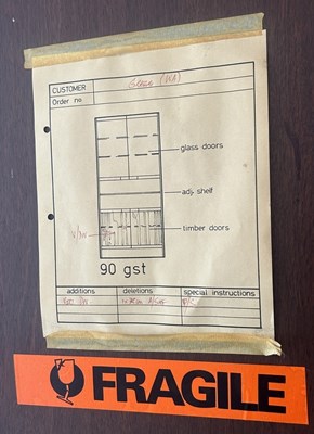 Lot 118 - Catt Furniture Bookcase with Glass Doors.